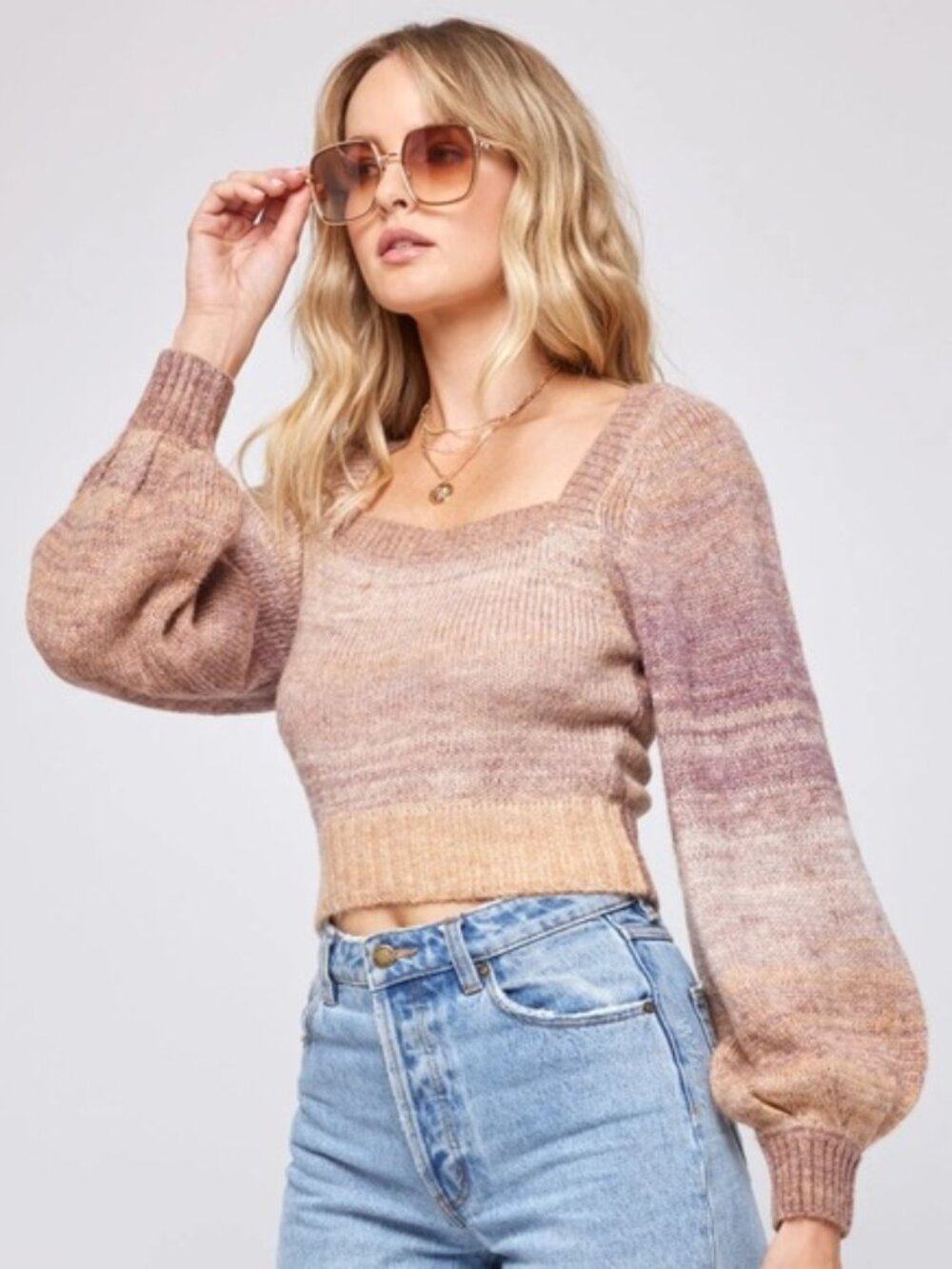 L*Space Paige Pullover Crop Sweater M